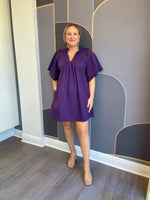 Nicola Babydoll Dress - Purple