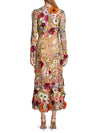 Shannon Floral Applique Midi-Dress