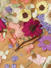Shannon Floral Applique Midi-Dress