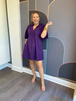 Nicola Babydoll Dress - Purple