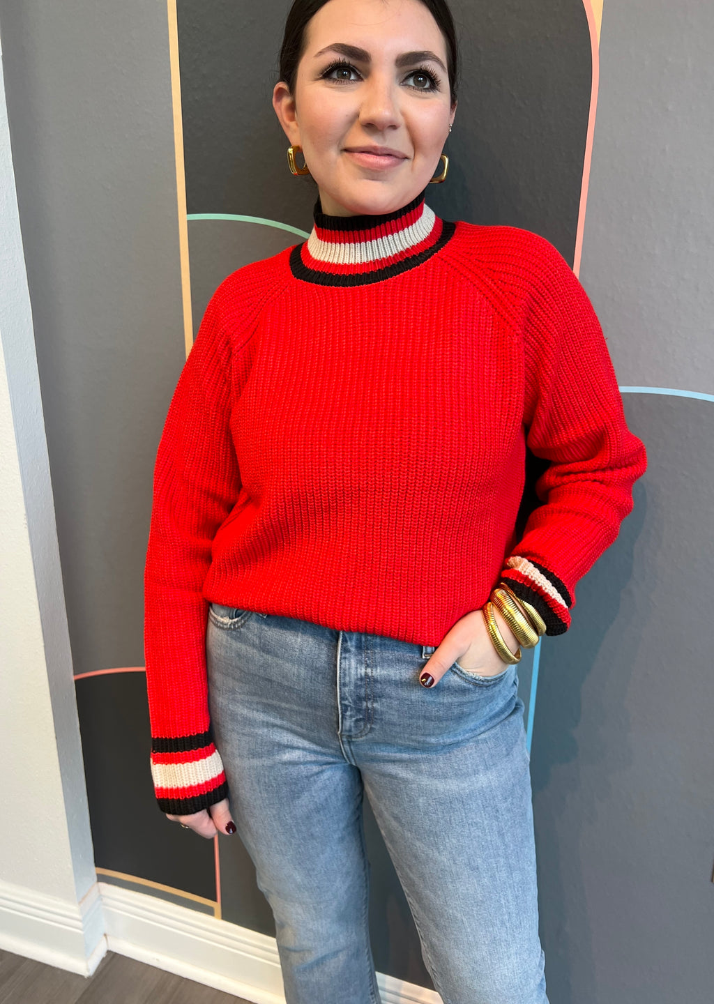 Sporty Stripe Sweater