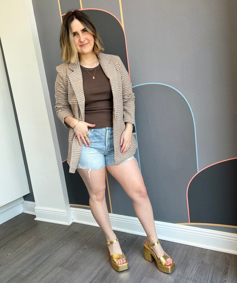 Anna Plaid Blazer