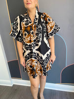 Nicola Dress - Ysla Nero Tabacco