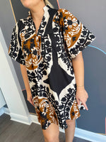 Nicola Dress - Ysla Nero Tabacco