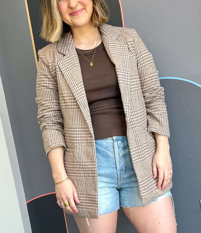 Anna Plaid Blazer