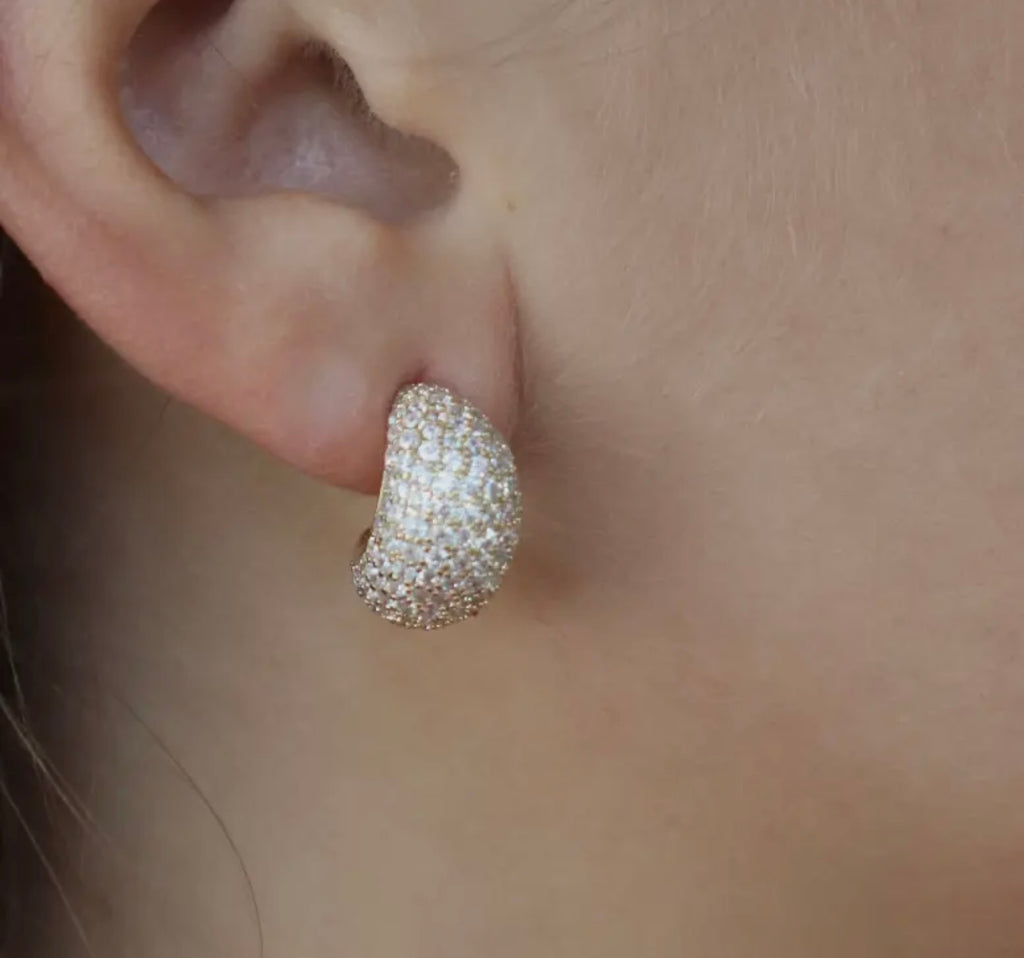 Pave Teardrop Earrings
