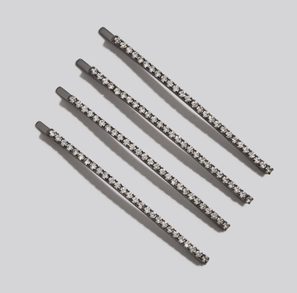 Extra Long Rhinestone Bobby Pins 4pc Set