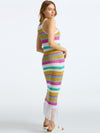 Lucia Stripe Crochet Dress