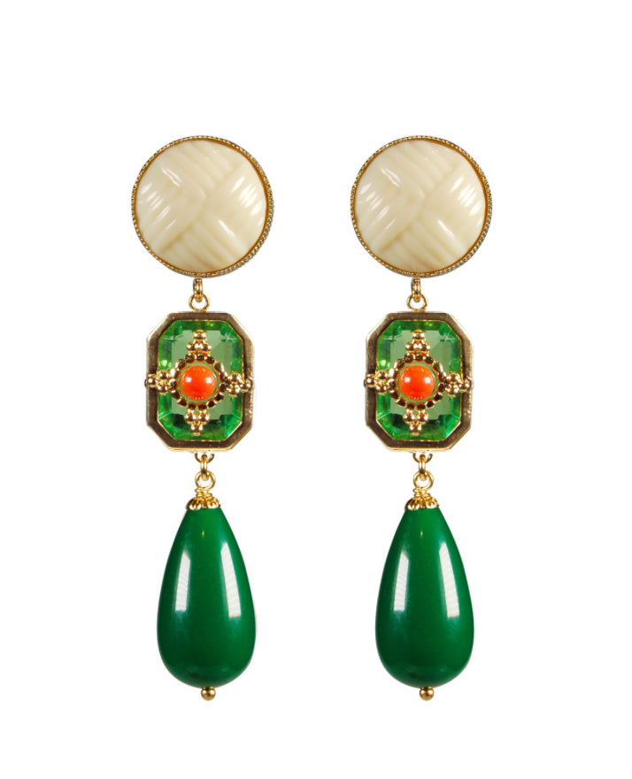 Nougat Long Earring