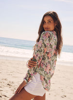 Full Button Down Hipster Shirt - Oasis Floral