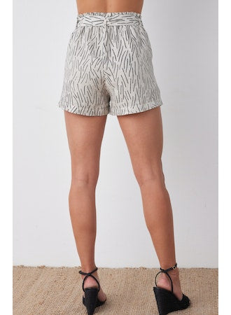 Belted Button Front Short