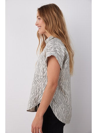 Capsleeve Two Pocket Button Down