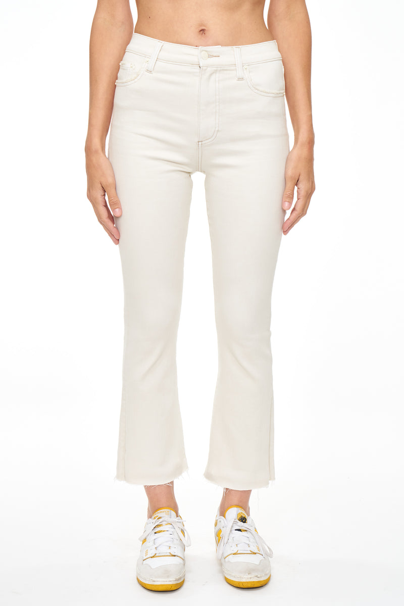 Lennon High Rise Crop Boot - Sand Stone