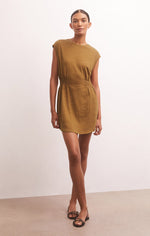 Rowan Textured Knit Dress - Caramel