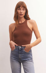 Lily Rib Tank - Dark Rosewood