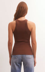 Lily Rib Tank - Dark Rosewood