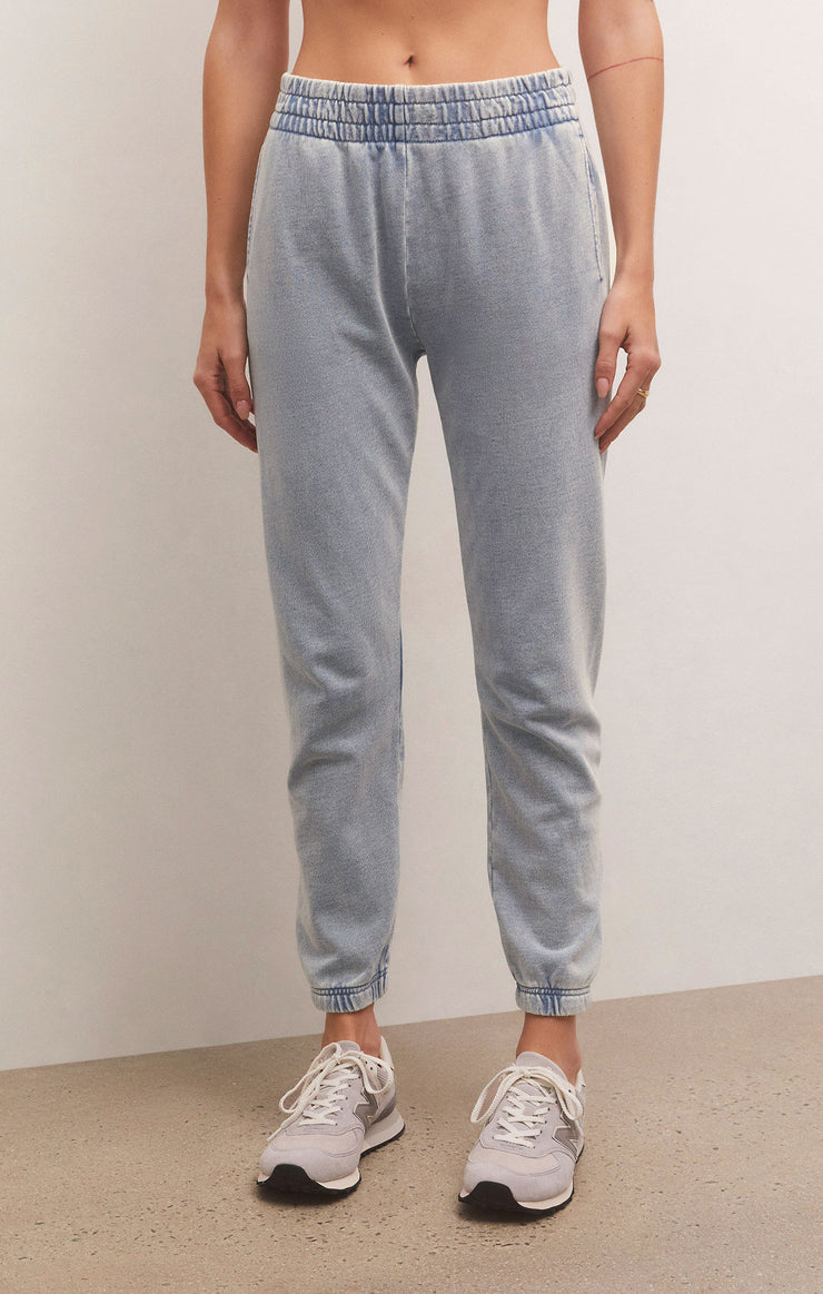 Slim Knit Denim Jogger