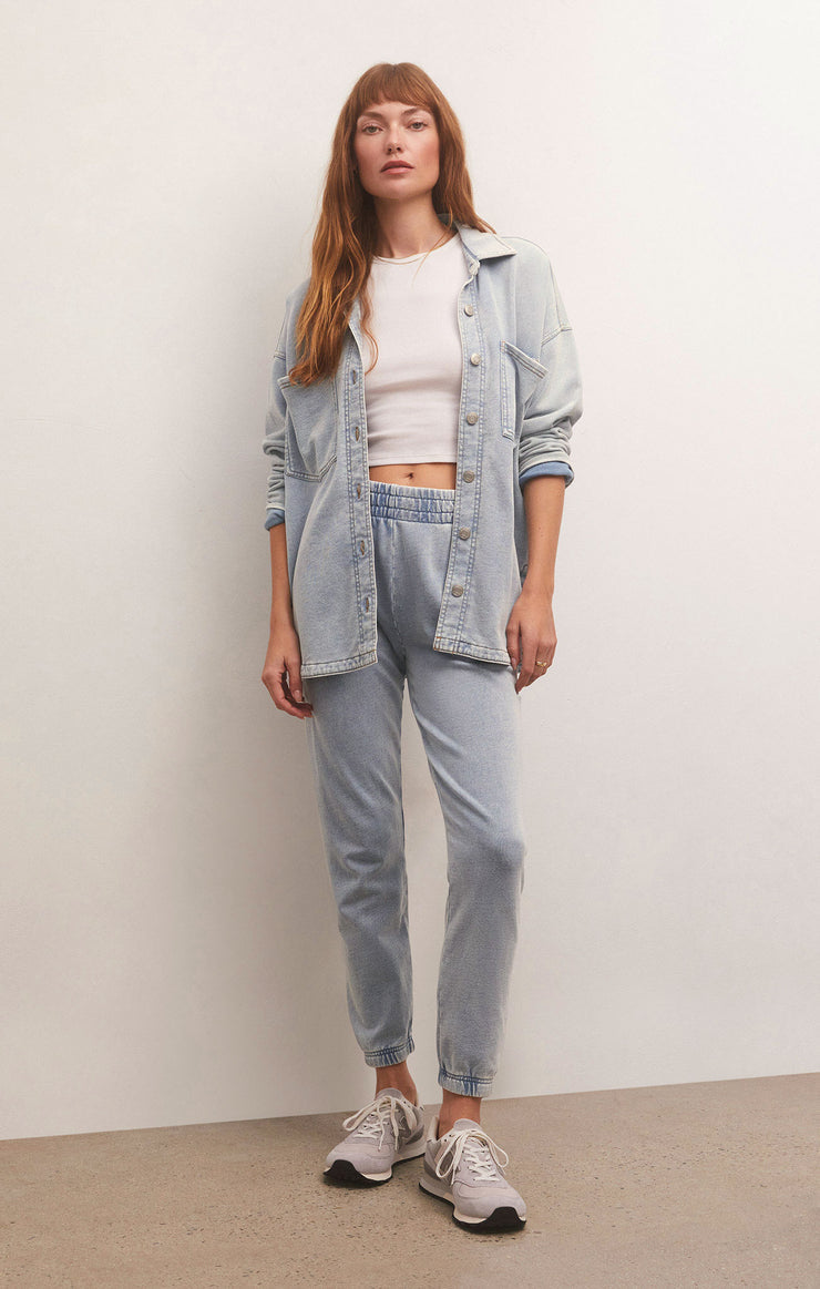 Slim Knit Denim Jogger