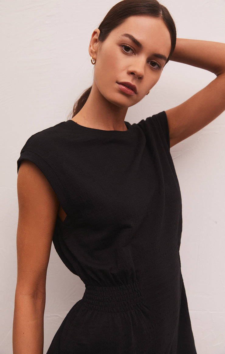 Rowan Textured Knit Dress - Black