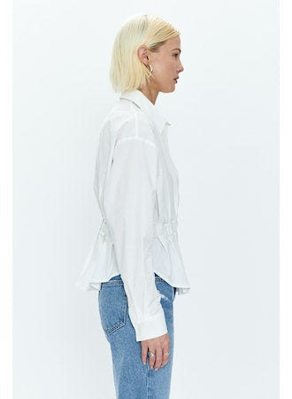 Julie Pleated Button Down