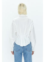 Julie Pleated Button Down