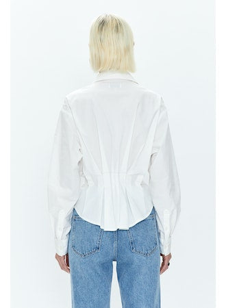 Julie Pleated Button Down