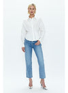 Julie Pleated Button Down
