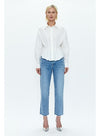 Julie Pleated Button Down