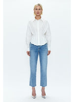 Julie Pleated Button Down