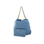 Denim Quilted Handbag