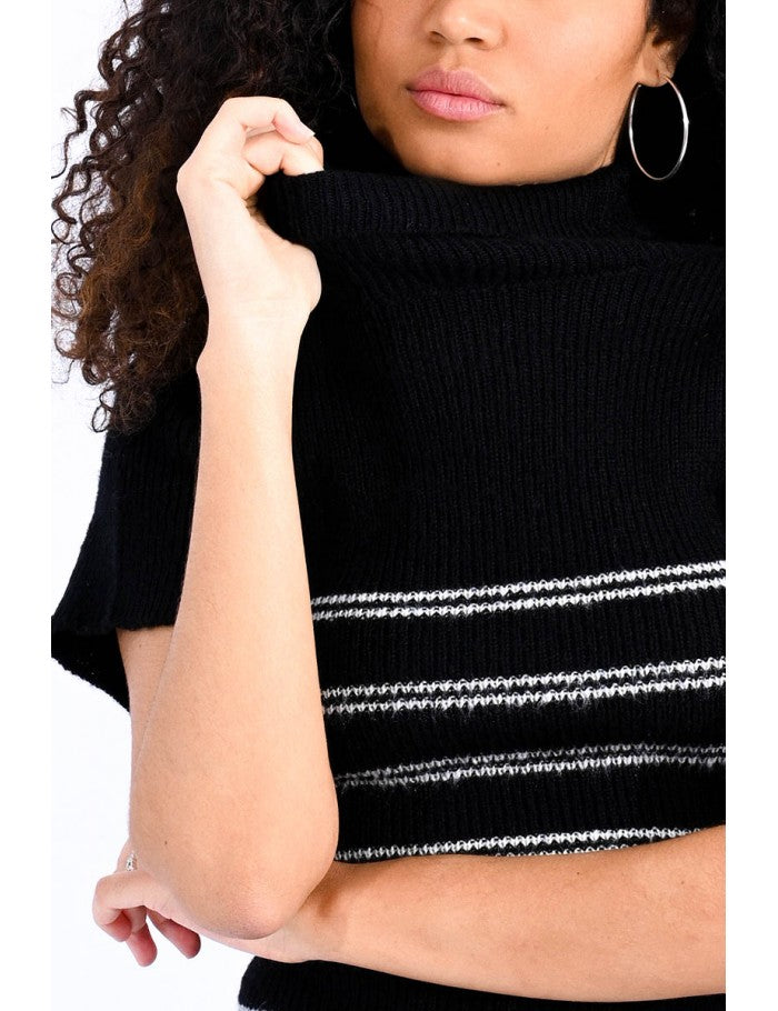 Striped Turtleneck Sweater