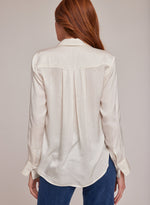 Pleated Button Down Shirt