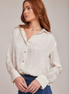 Pleated Button Down Shirt