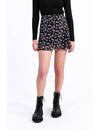 Printed Slit Mini Skirt