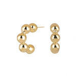 Gold Bola Hoop Earring