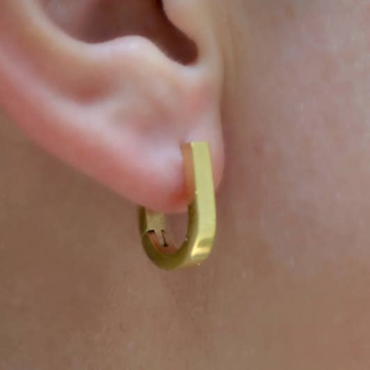 Oval Huggie Earring