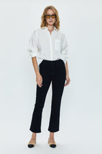 Lennon High Rise Crop Boot - Dark Vinyl