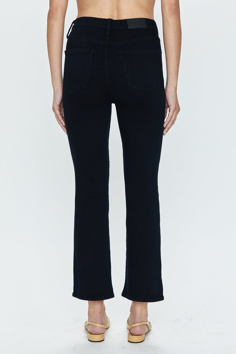 Lennon High Rise Crop Boot - Dark Vinyl