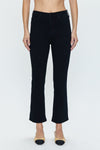 Lennon High Rise Crop Boot - Dark Vinyl