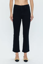 Lennon High Rise Crop Boot - Dark Vinyl