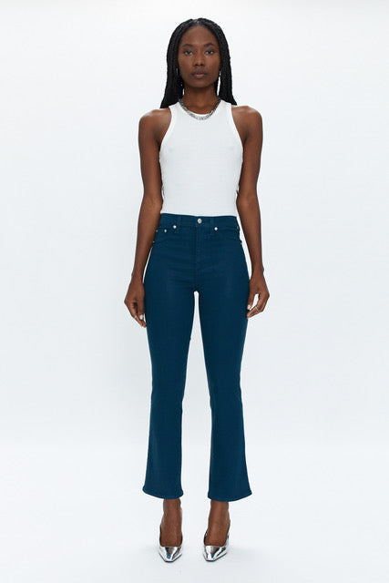 Lennon High Rise Crop Boot - Coated Atlas