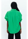 Sloane Oversizxed Button Down Shirt - Green Apple
