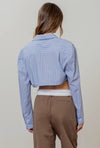 Stripe Crop Shirt Set