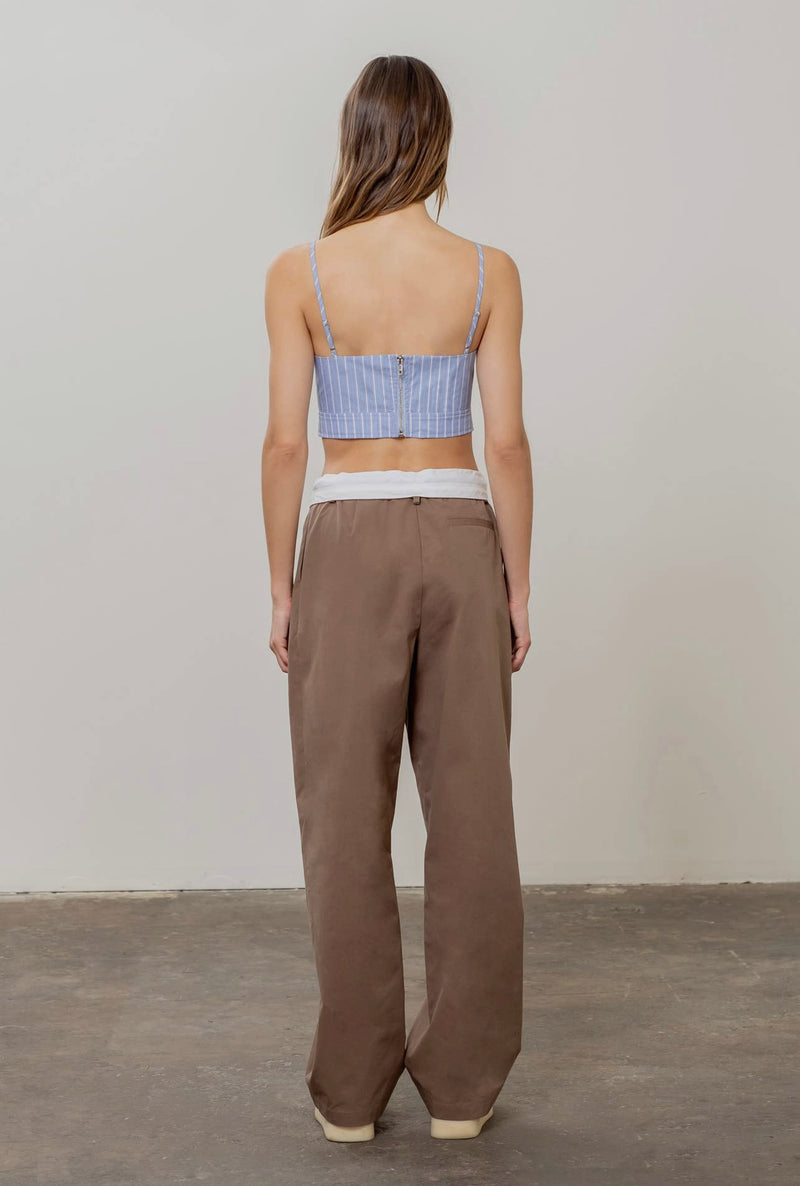 Stripe Crop Shirt Set