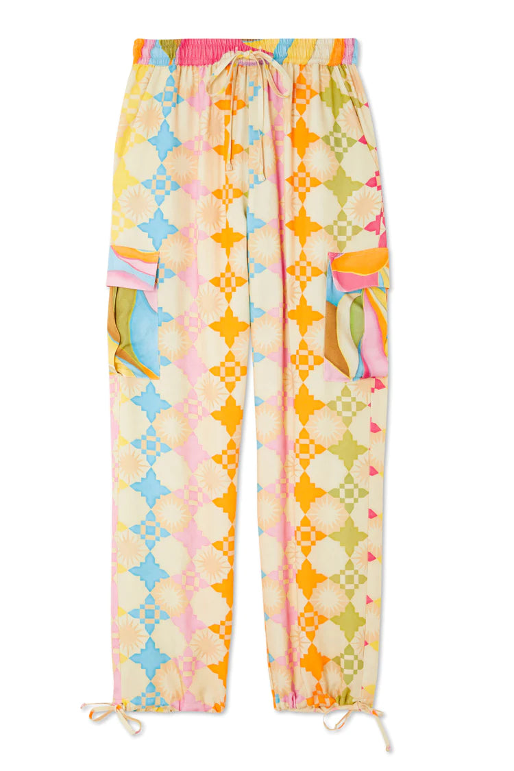 Multi Abstract Cargo Trousers