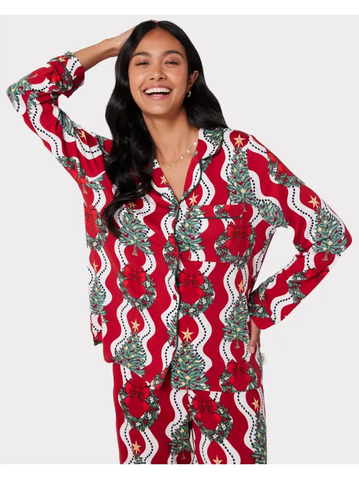 Christmas Wreath & Tree Pajama Set