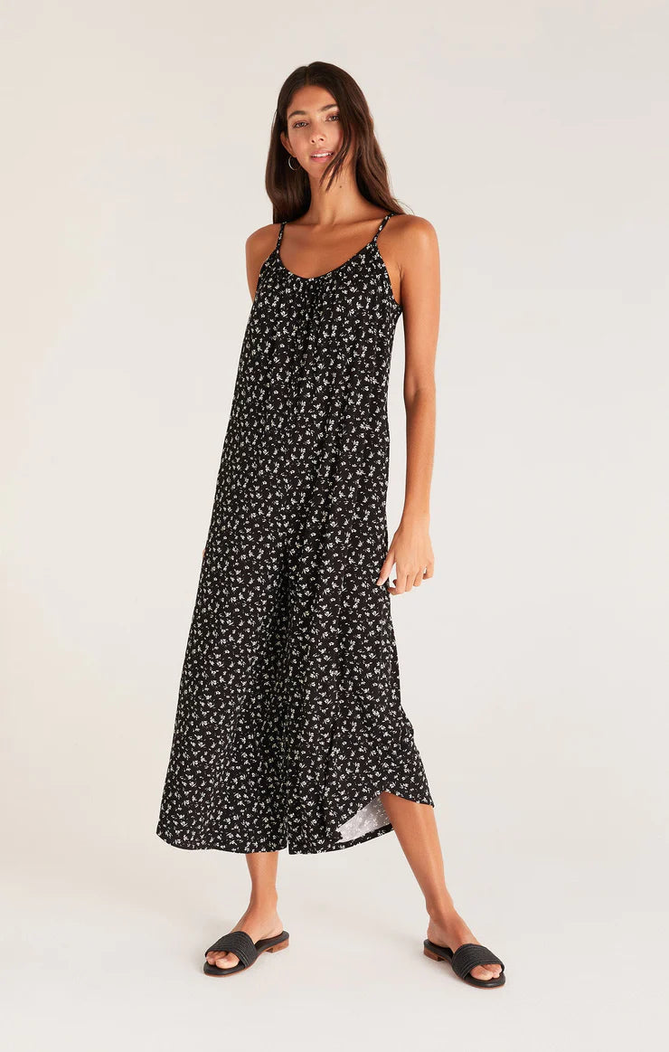 Ditsy Flare Jumpsuit