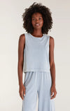 Sloane Jersey Muscle Tank - Washed Indigo