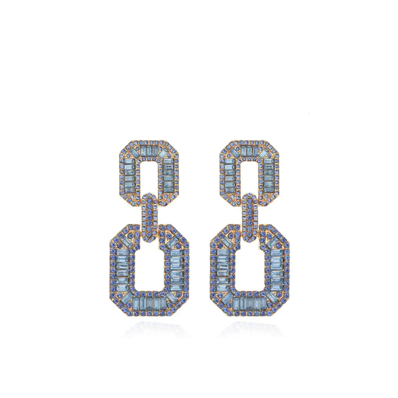 Crystal Window Drop Earrings