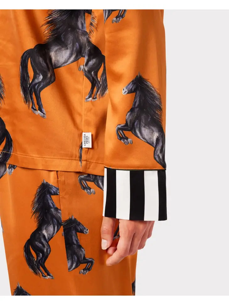 Satin Horse Pajama Set